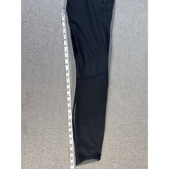 Under Armour Leggings Large Heat Gear Compression Full Length Black Gray - Picture 8 of 9